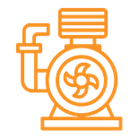 Ícono ilustrativo de una bomba centrífuga industrial.