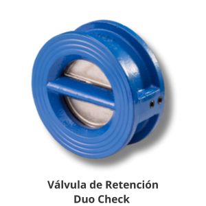 Válvula de retención dúo check tipo wafer con cuerpo de hierro dúctil GGG50 y disco de acero inoxidable CF8